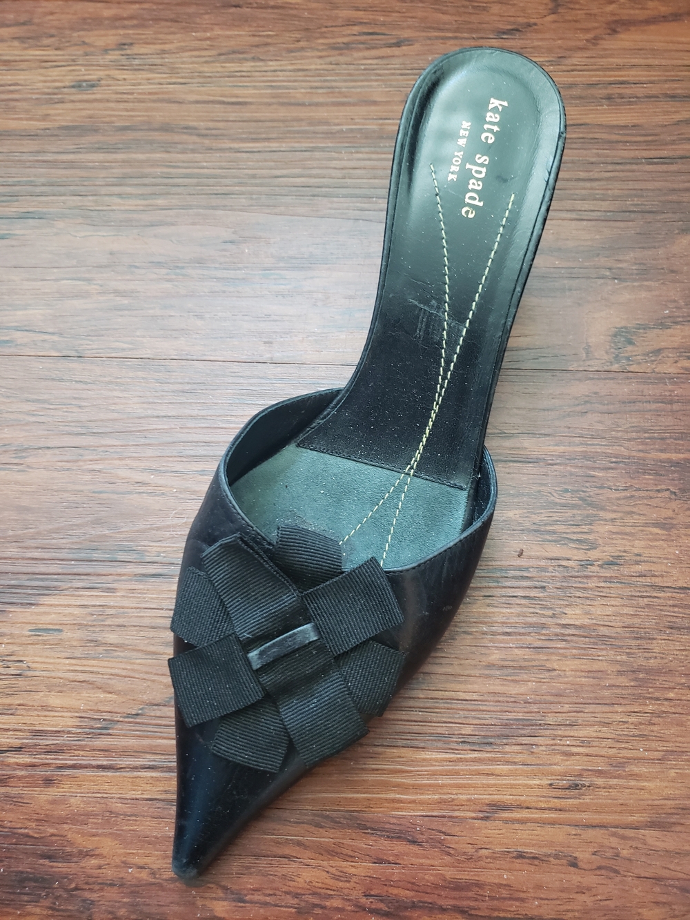 kate spade Black Pointed Kityle Hrel Mule Size 39 SINGLE LEFT foot